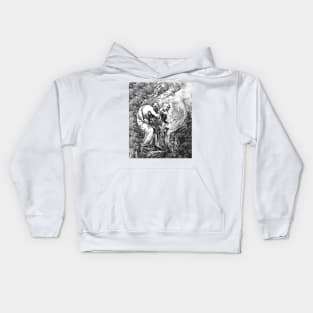 Death with an Old Man, from The Five Deaths - Stefano della Bella Kids Hoodie